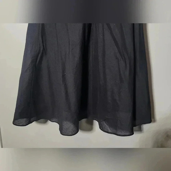 Nine West Fit and Flare V-neck Sleeveless Midi black dress womens size Large - Picture 4 of 10